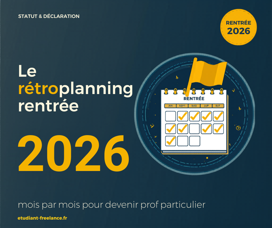 Rétroplanning mois par mois pour devenir professeur particulier auto-entrepreneur à la rentrée 2026